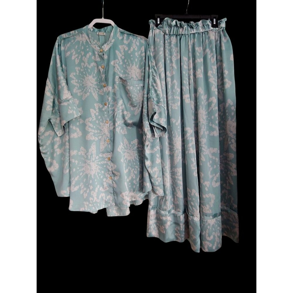 Free People Intimates Oversize Baggy Pajama Pant Set Dreamy Days Floral L